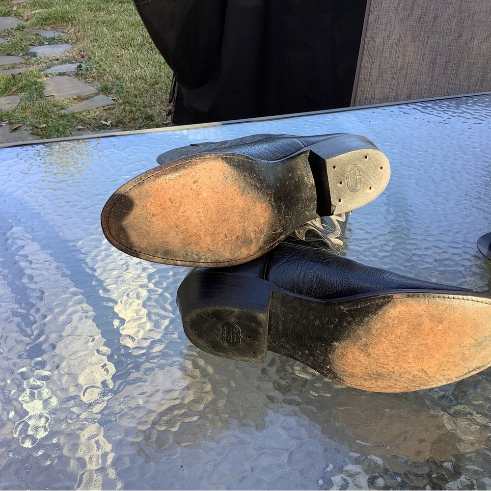 Nocona Black Leather Western Boots - Picture 4 of 4